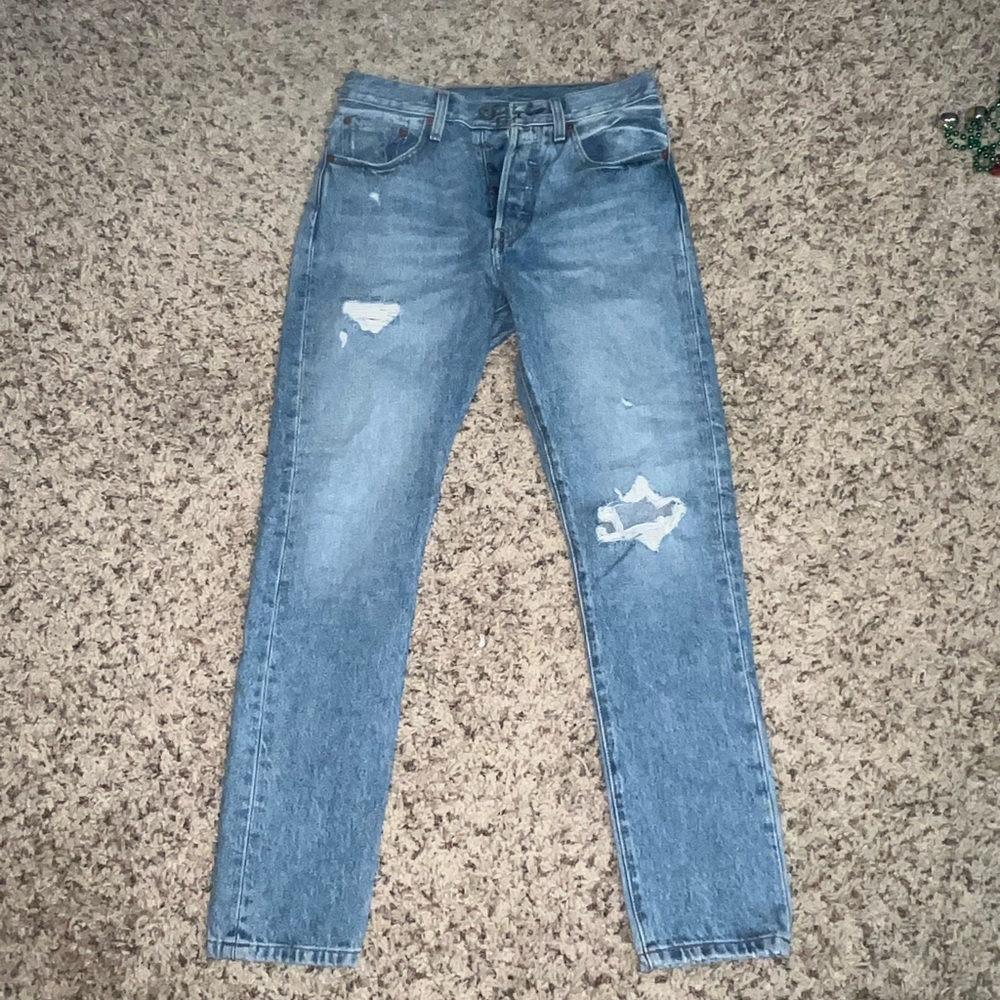 Levi 501 light denim womens jeans size 26